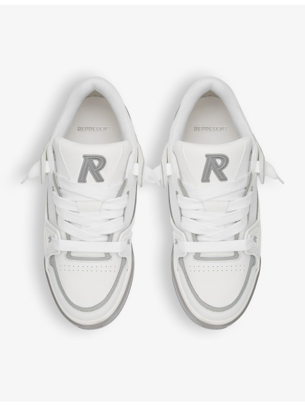 Studio panelled leather mid-top trainers - 2