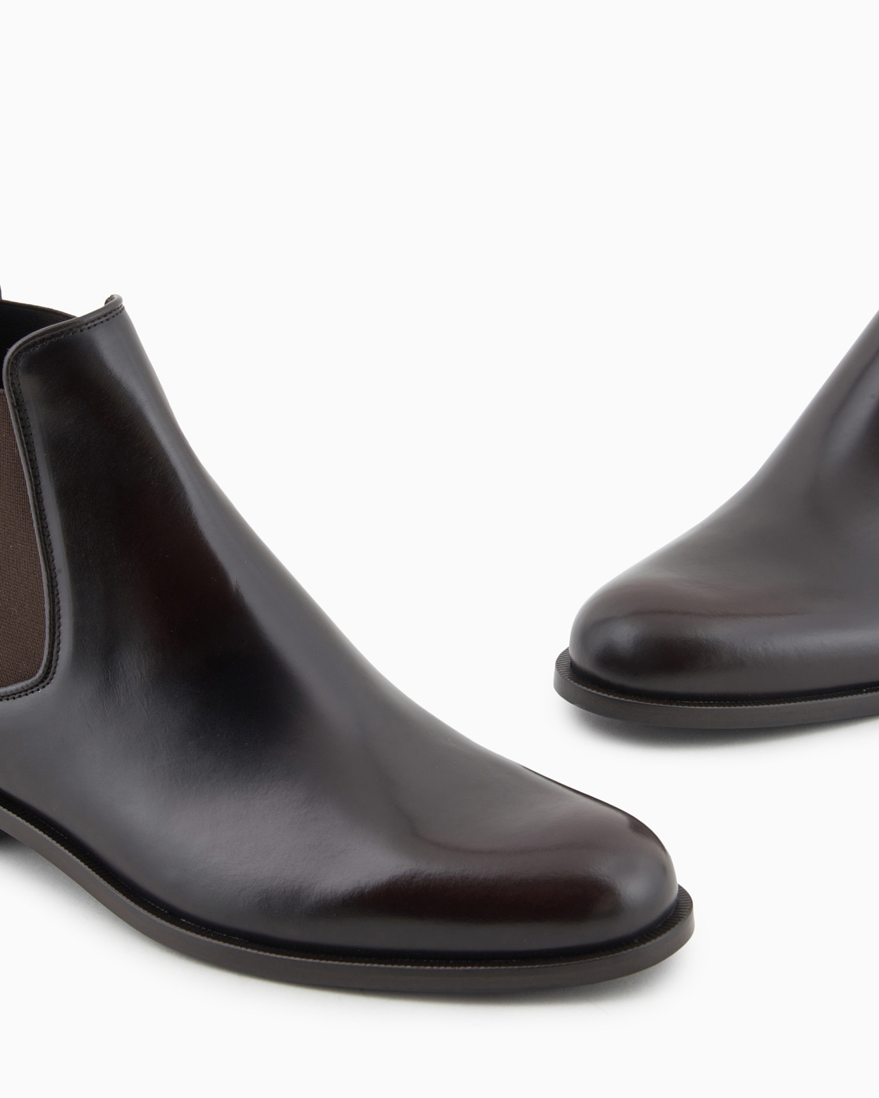 Antique-effect leather ankle boots - 5