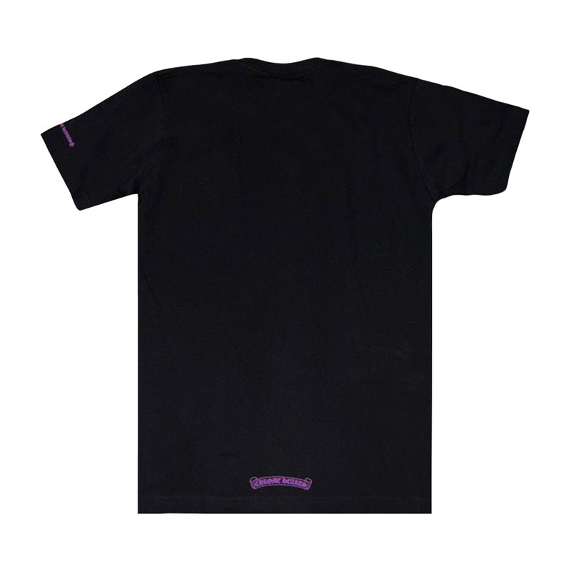 Chrome Hearts Chrome Hearts Neck Logo Tee 'Black/Purple' outlook