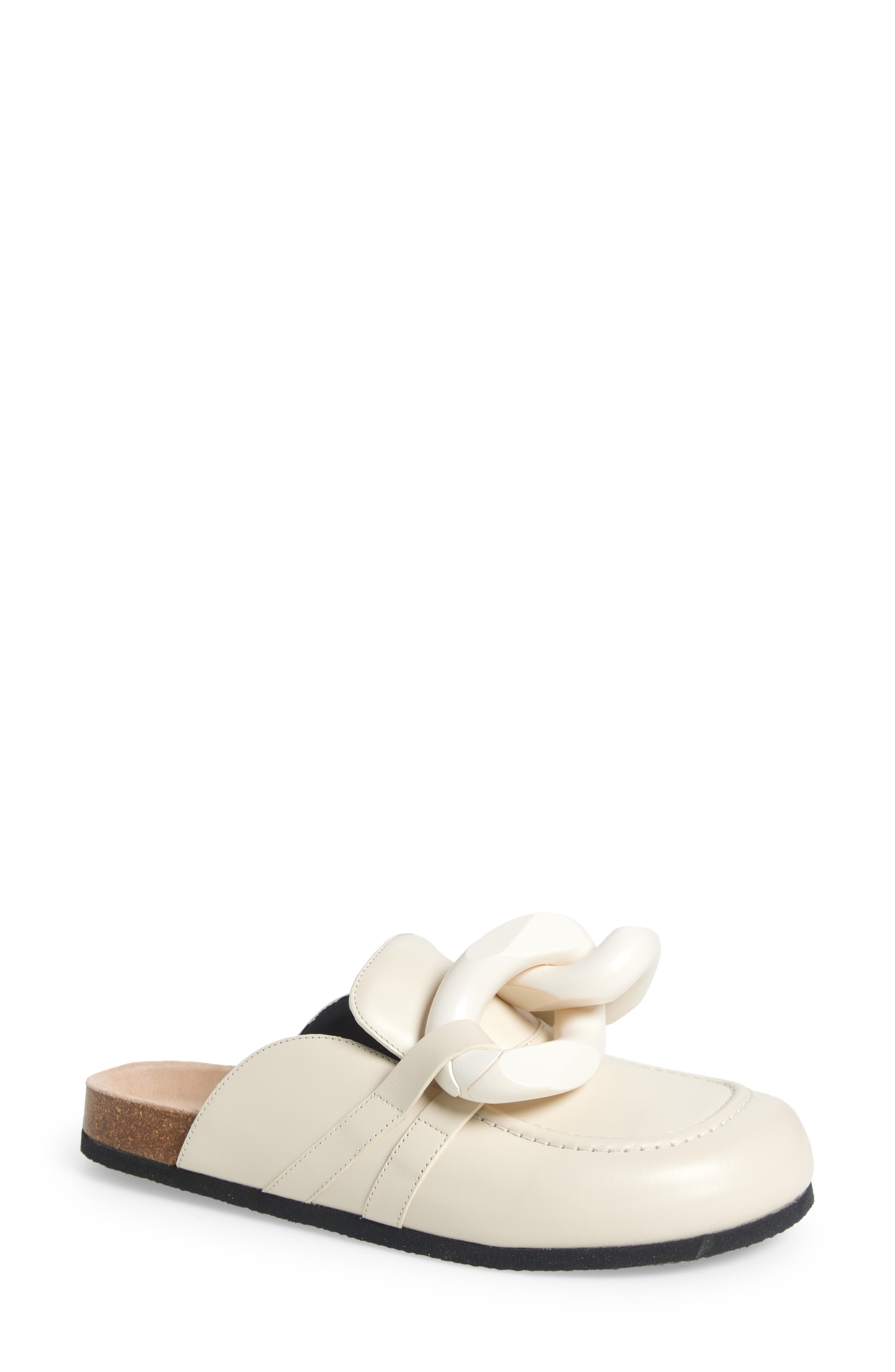JW Anderson Chain Link Loafer Mule in 002 Off White at Nordstrom - 1