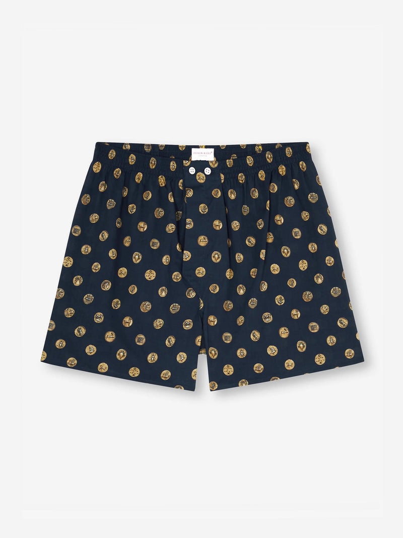 Men's Classic Fit Boxers Ledbury 78 Cotton Batiste Navy - 2
