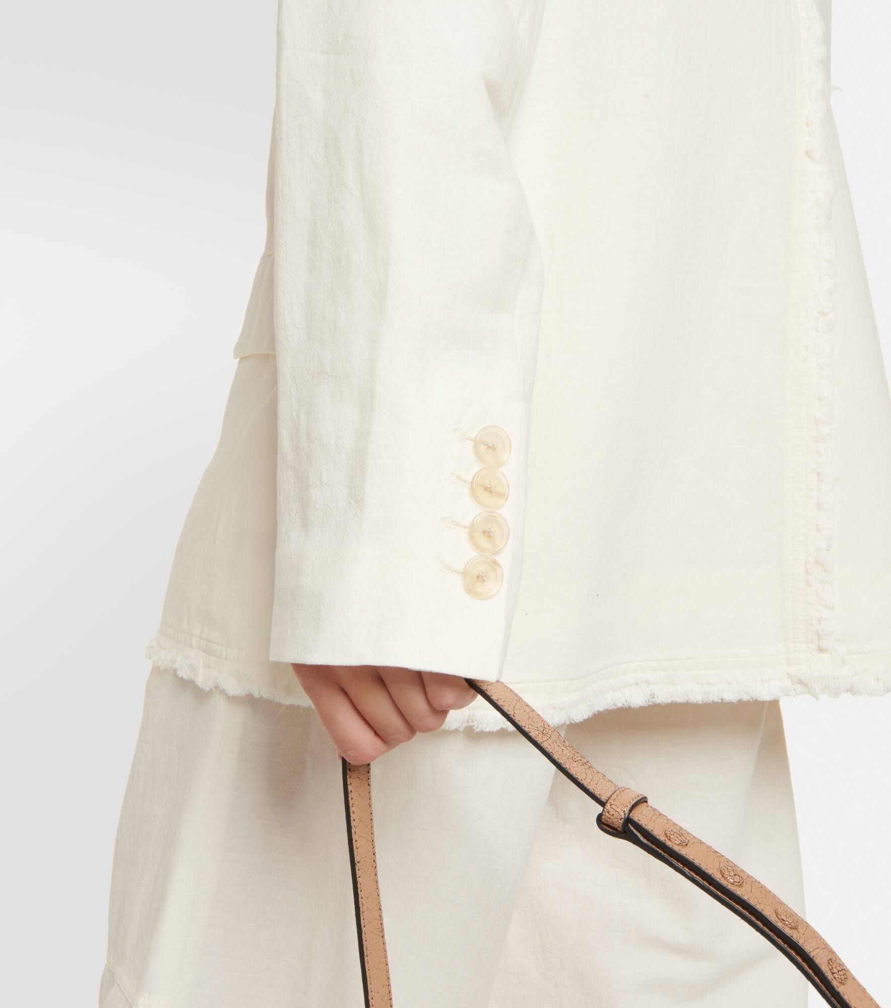 Cotton and linen blazer - 5