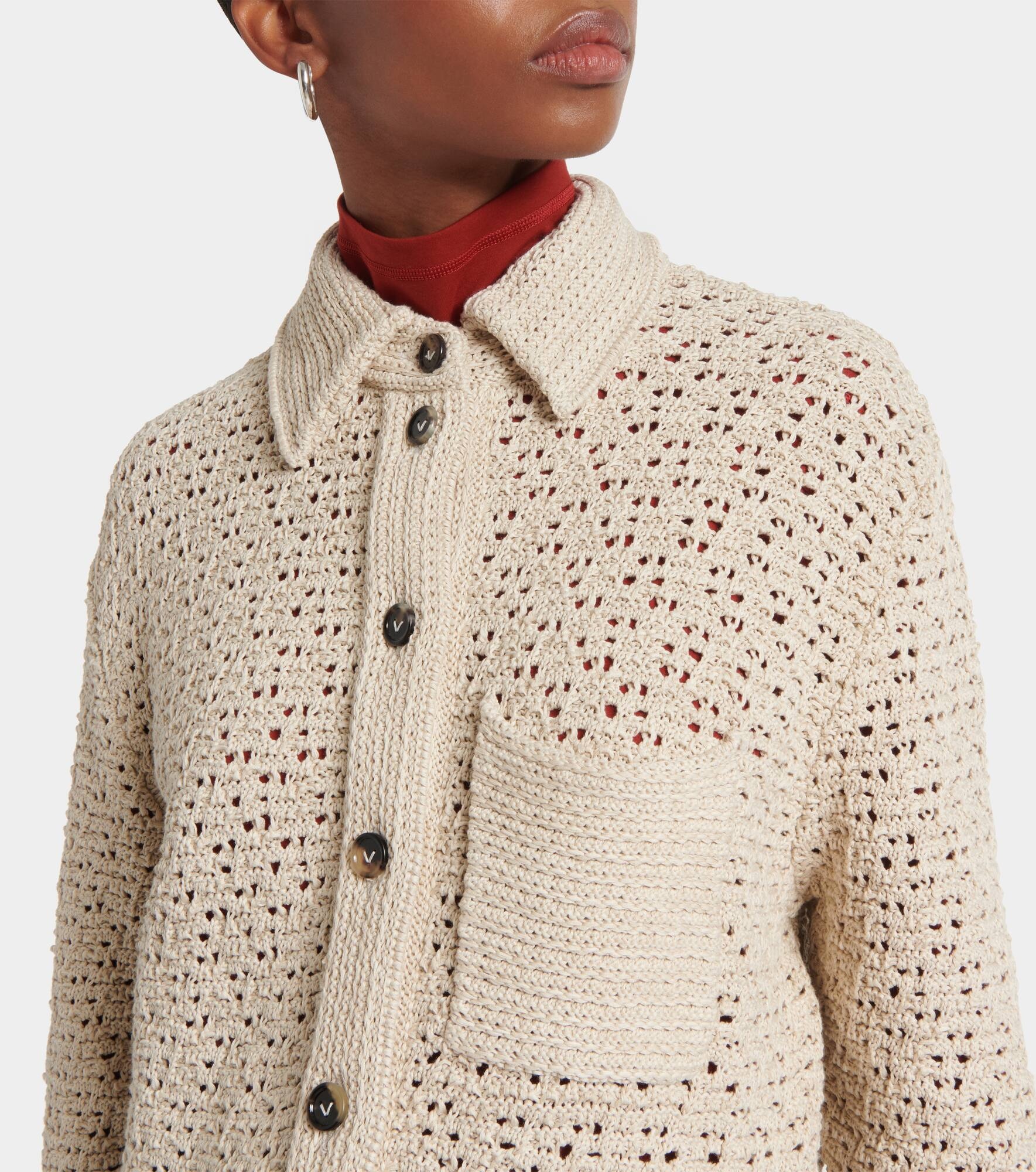 Cotton crochet shirt - 4