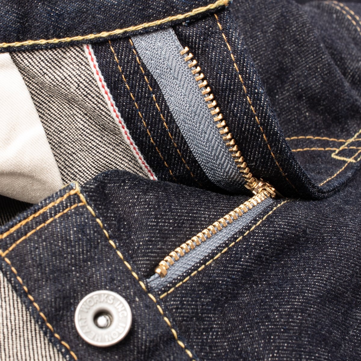 IH-728-IND 14oz Selvedge Denim Work Pants - Indigo - 15