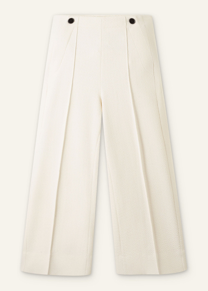 Textured High Waist Culotte Pant 6