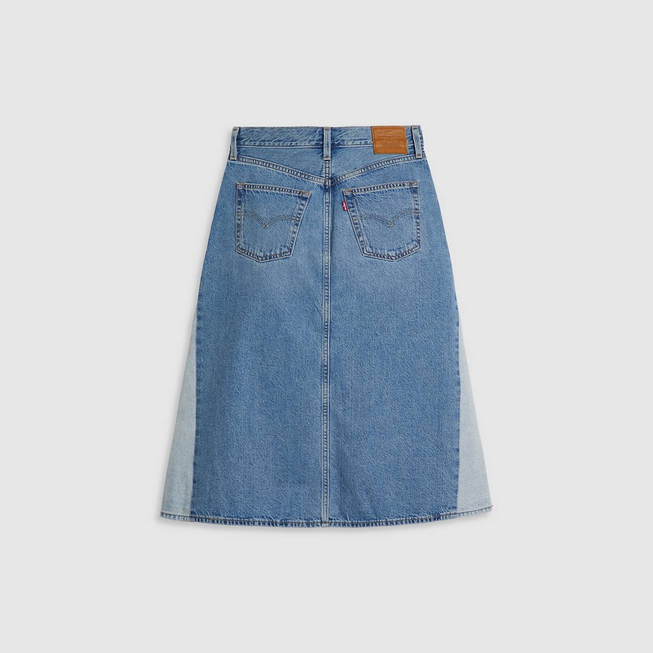 HIGH RISE A-LINE PIECED SKIRT - 7