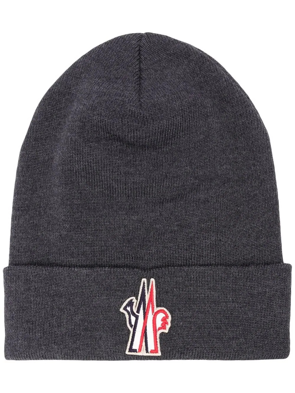 patch-detail virgin-wool beanie - 1