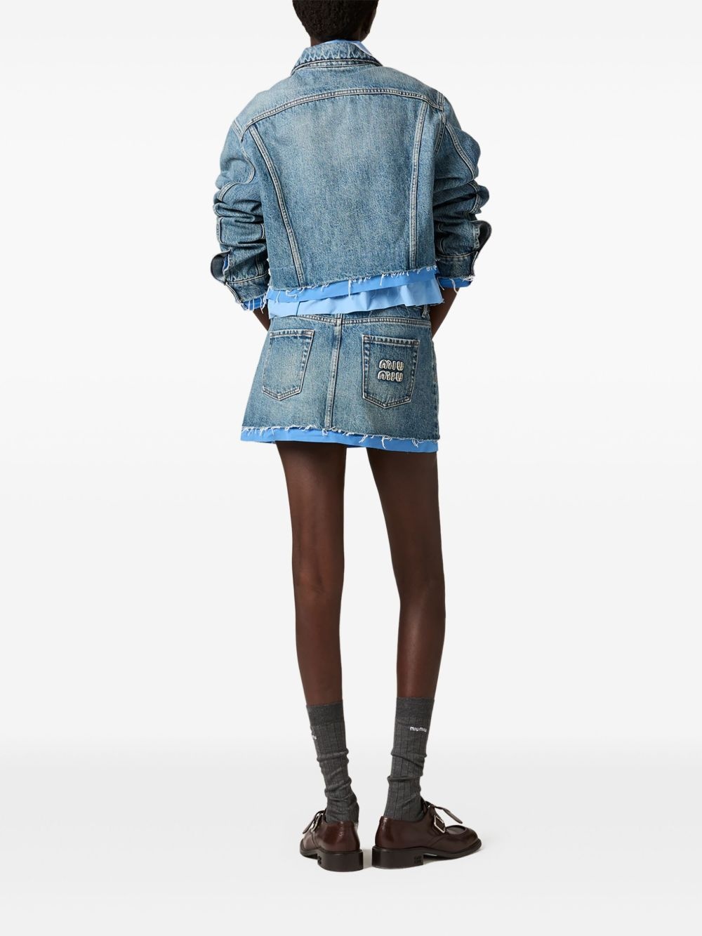 denim mini skirt - 3