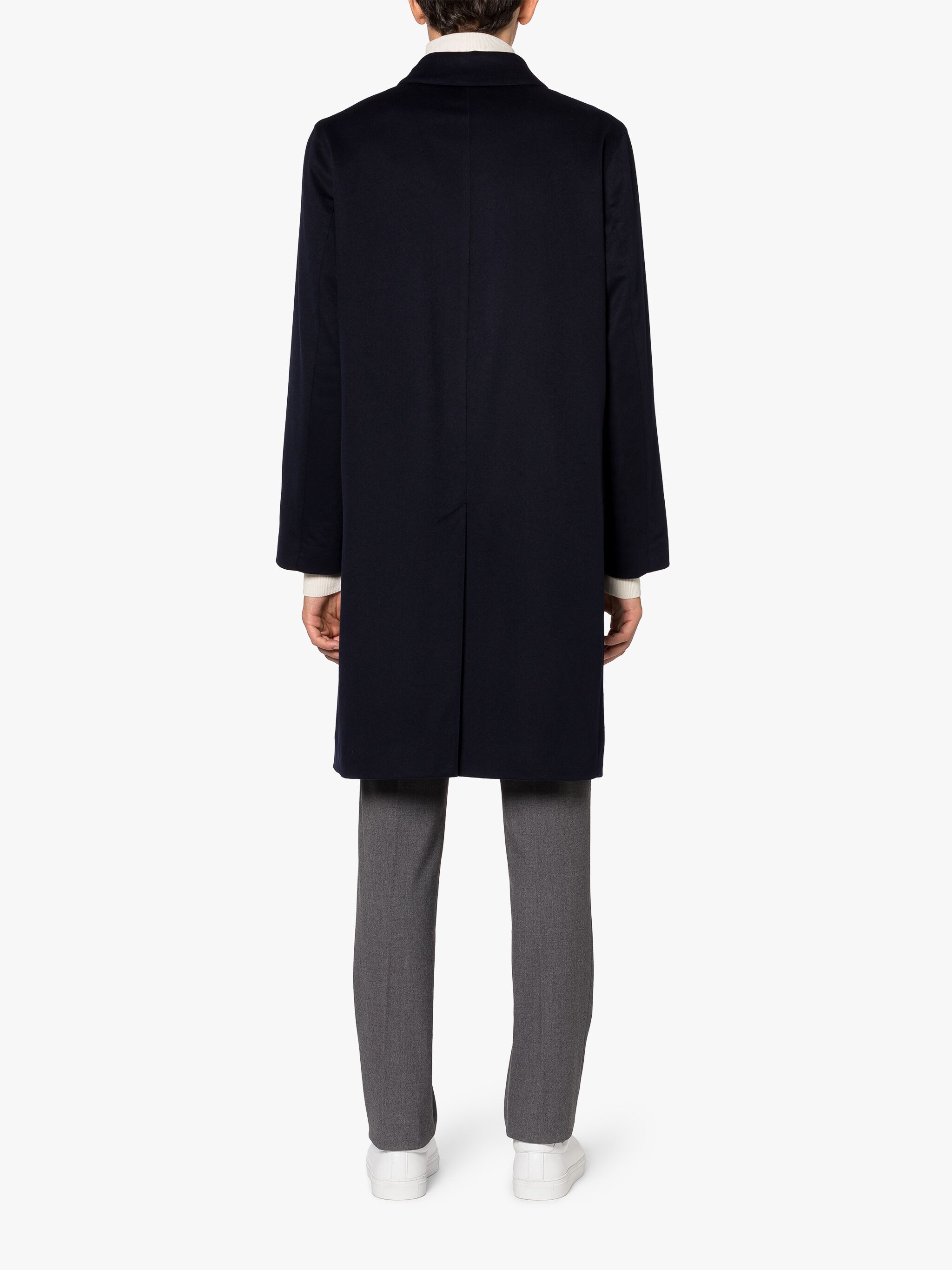 DUNKELD NAVY RAIN SYSTEM CASHMERE 3/4 COAT - 4