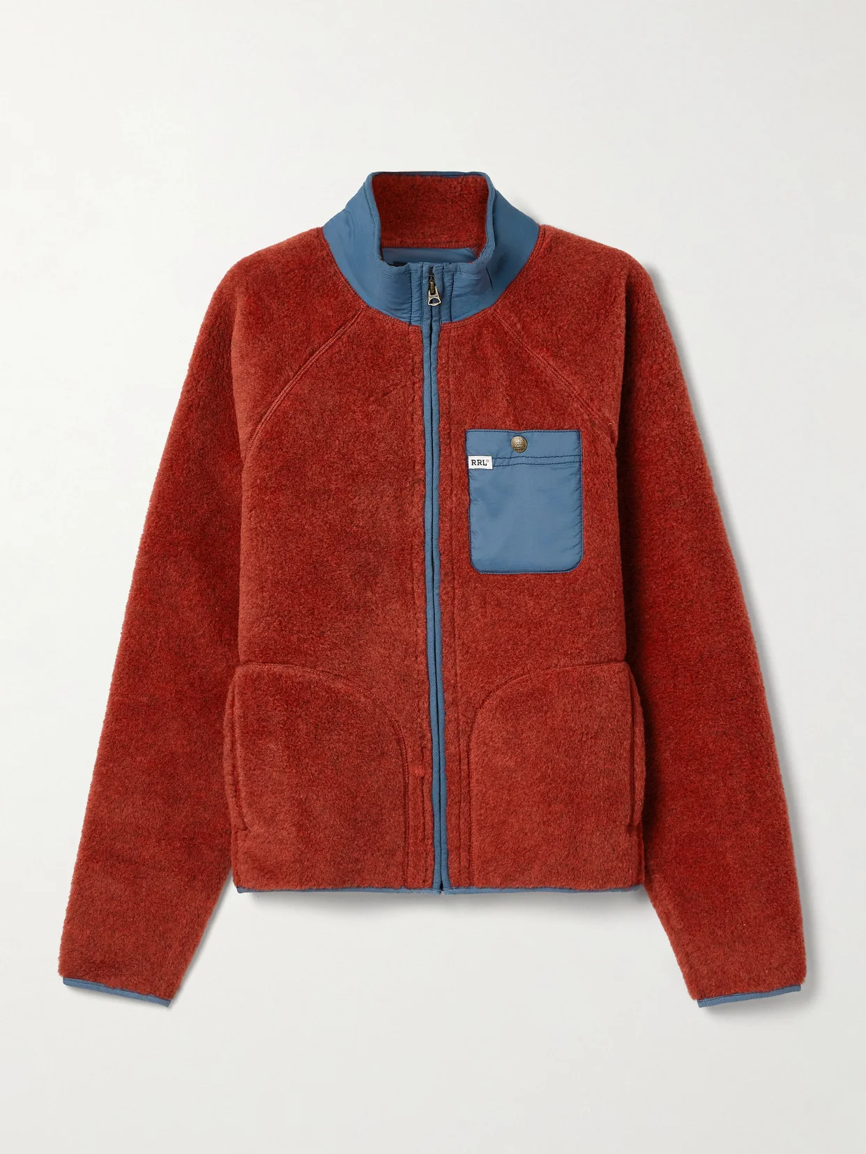 Shell-trimmed Wool-blend Fleece Jacket - 1