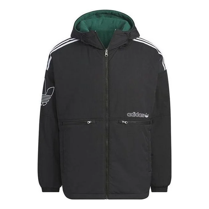 adidas Originals Reversible Down Jackets 'Black Green' IU4785 - 1