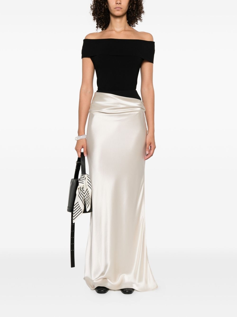 Letto draped-detail maxi skirt - 2