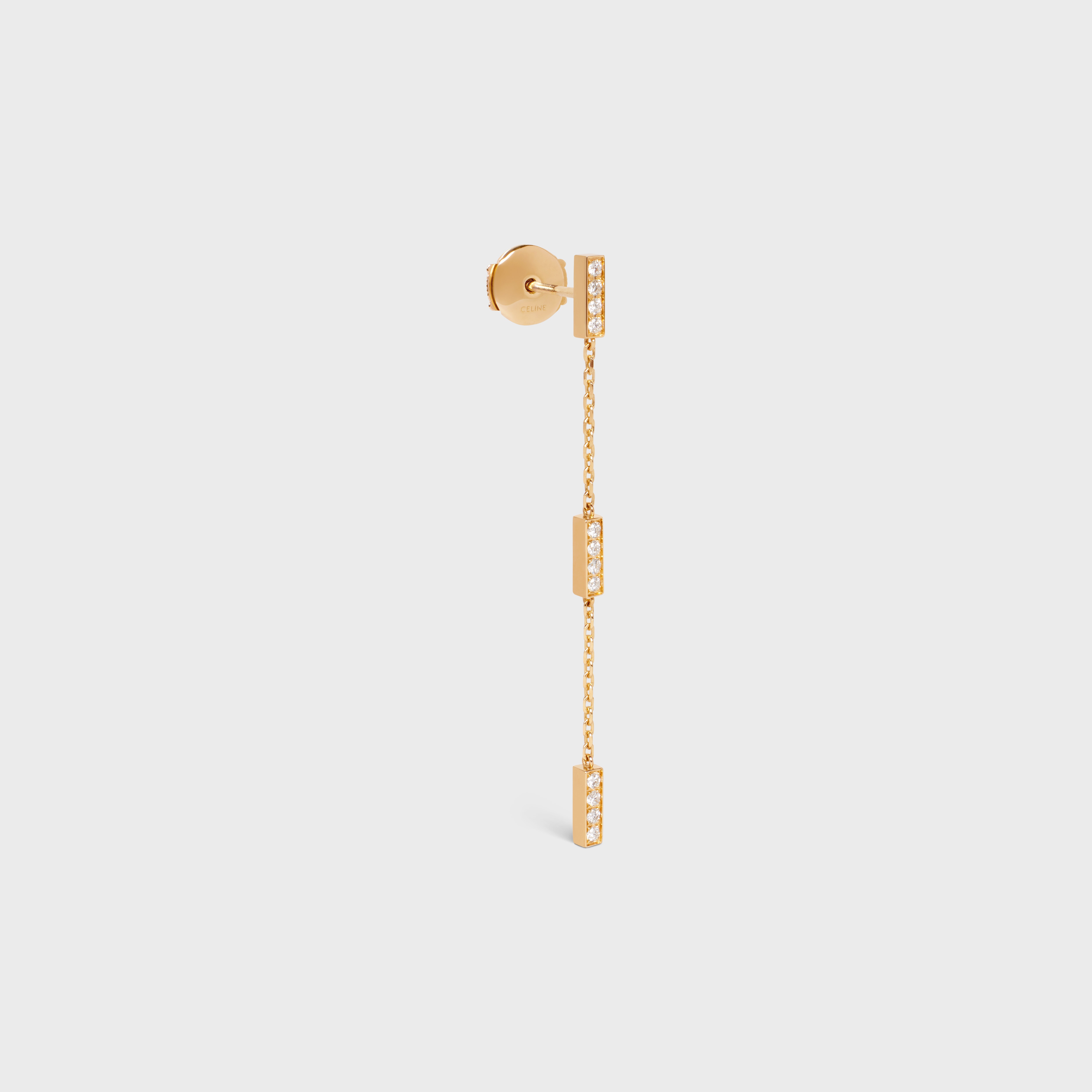 Celine Line Triple Earring in Yellow Gold and Diamonds - 2