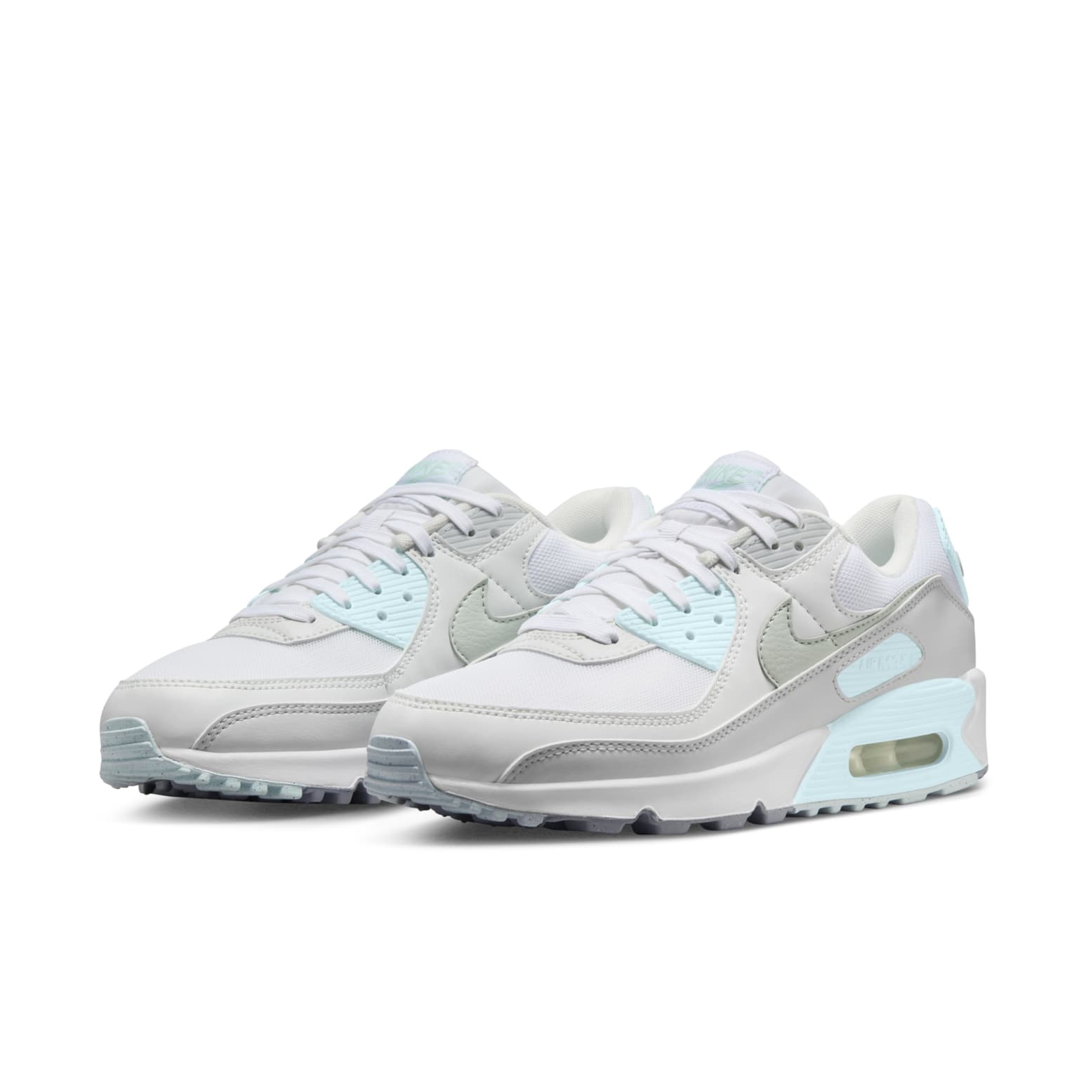 (WMNS) Nike Air Max 90 'White Glacier Blue' DH8010-104 - 3