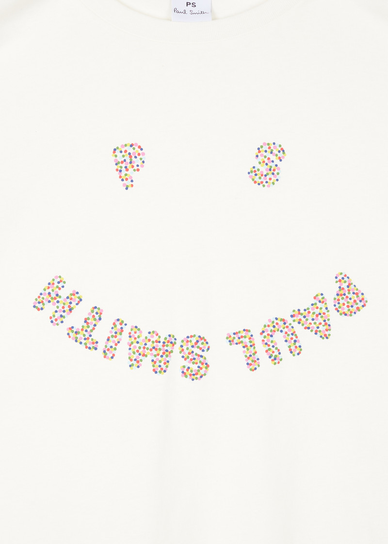 Paul Smith Women's Ecru PS 'Happy' Dot T-Shirt outlook