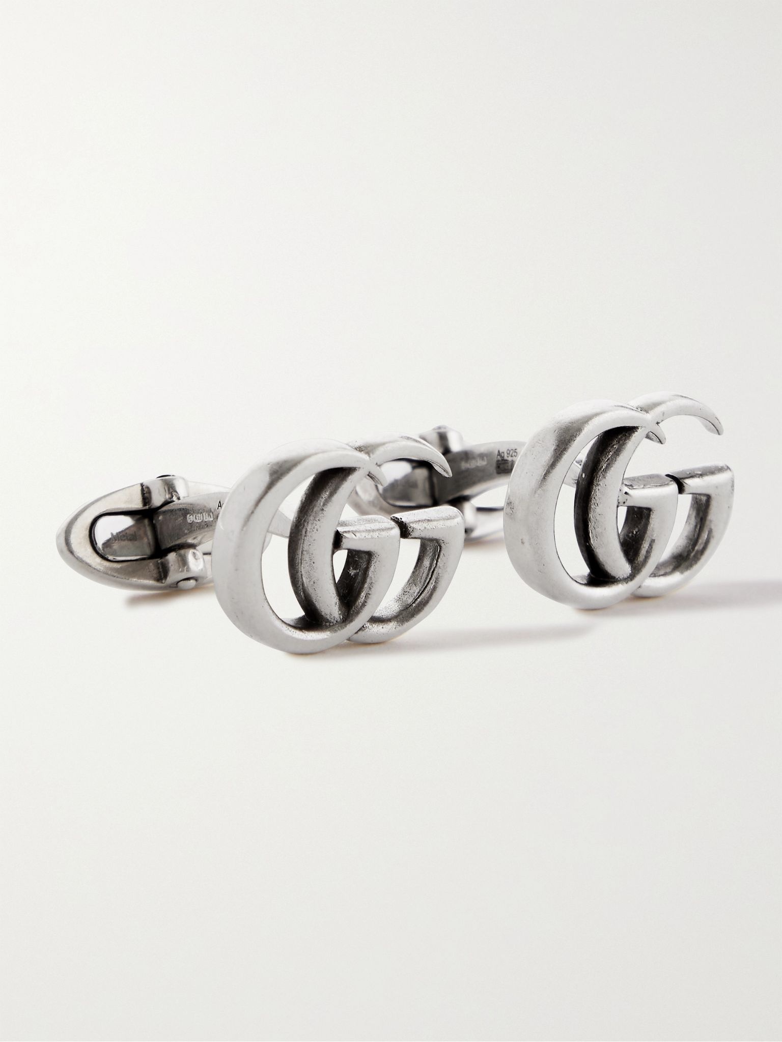 Logo-Detailed Sterling Silver Cufflinks - 1