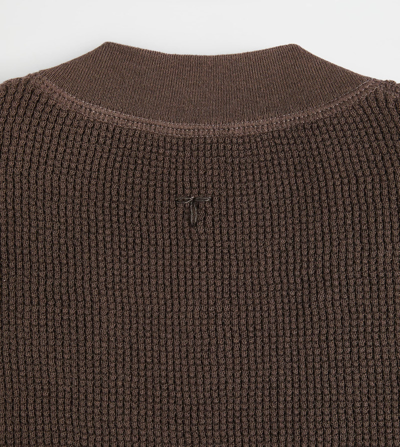 CARDIGAN IN COTTON KNIT - BROWN 7