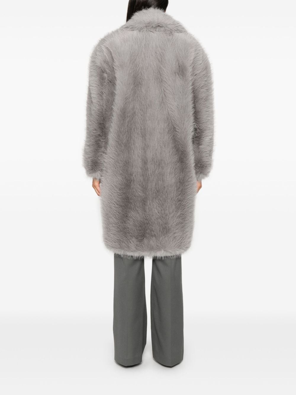 faux-fur coat - 4
