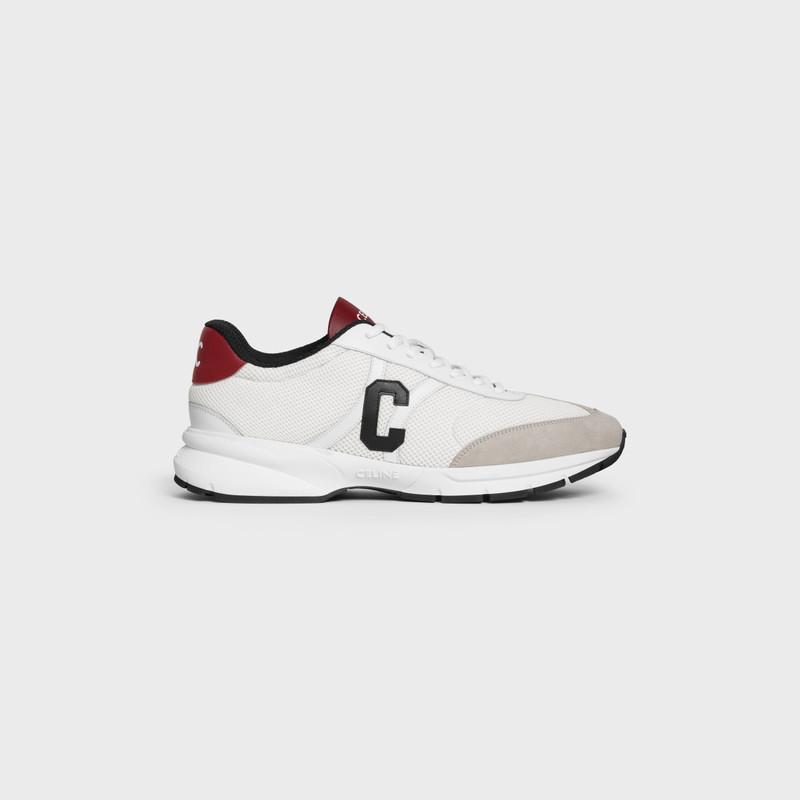 CELINE RUNNER CR-02 LOW LACE-UP SNEAKER in MESH, CALFSKIN AND SUEDE CALFSKIN - 1