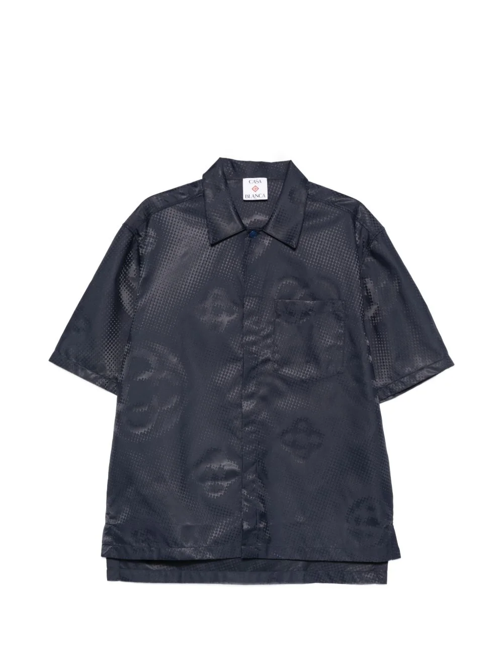 monogram satin shirt - 1