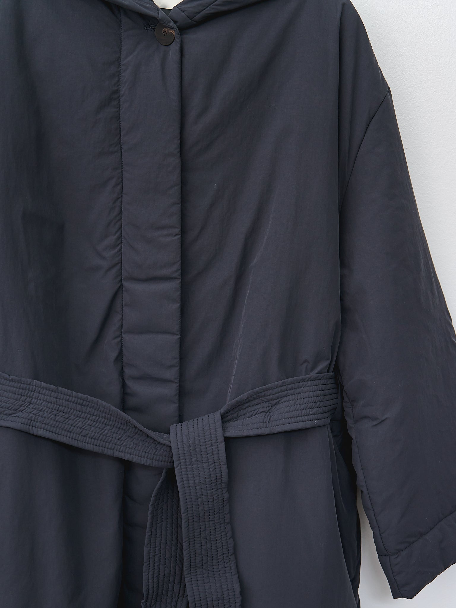 Kariba Belted Wrap Puffer Coat - Darkest Navy - 5