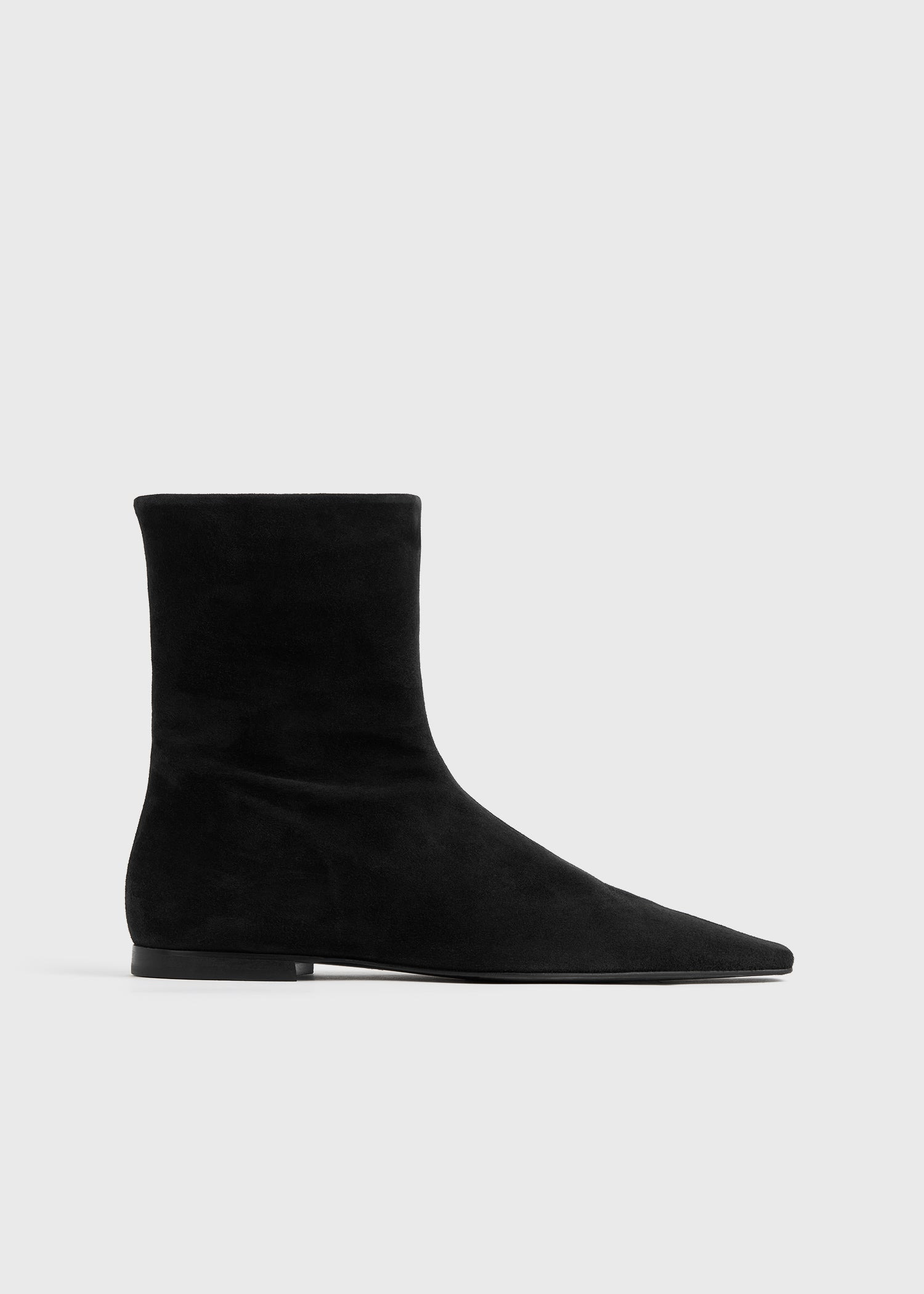 Zipped suede chelsea boots black - 8