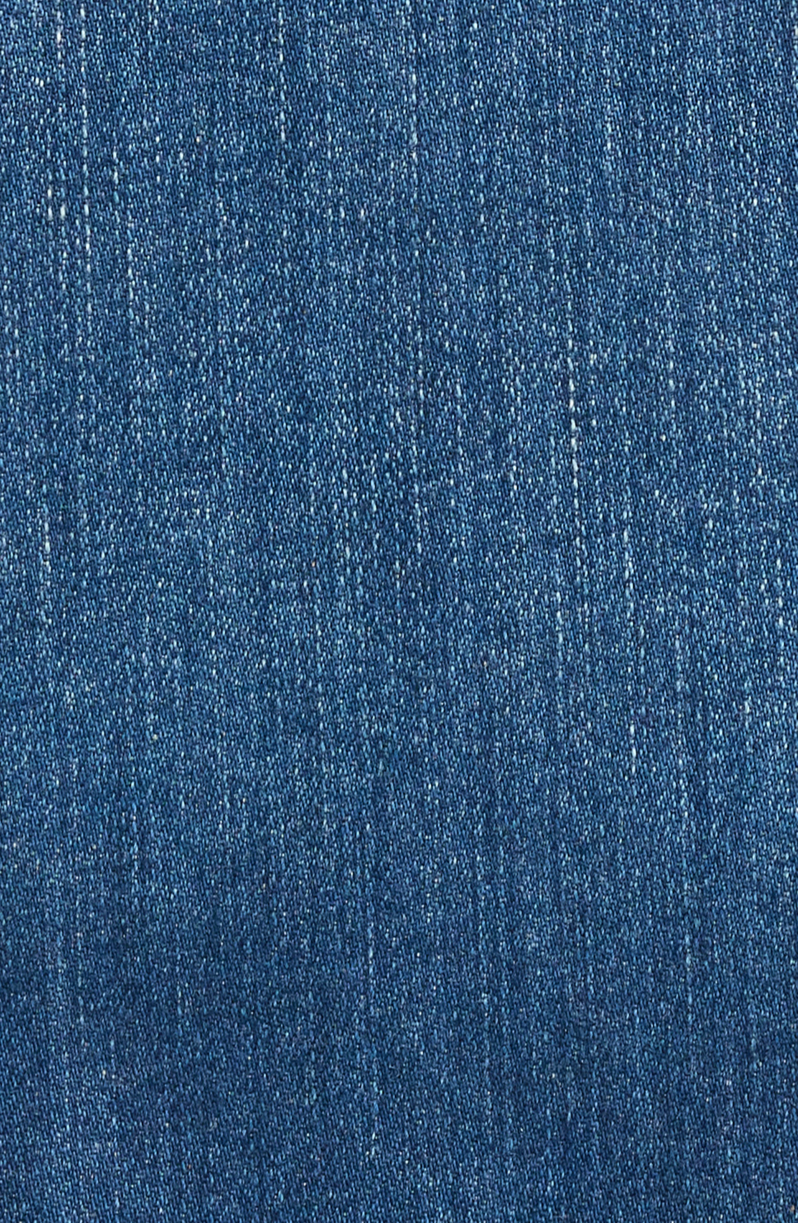 L'AGENCE Janelle Slim Fit Raw Hem Denim Trucker Jacket in Authentique at Nordstrom - 5