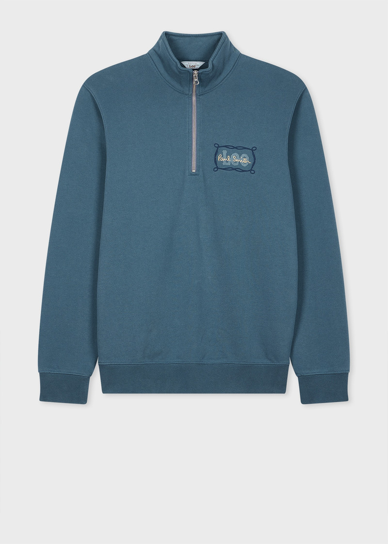 Paul Smith + Lee® Dark Blue Quarter Zip Sweatshirt 1