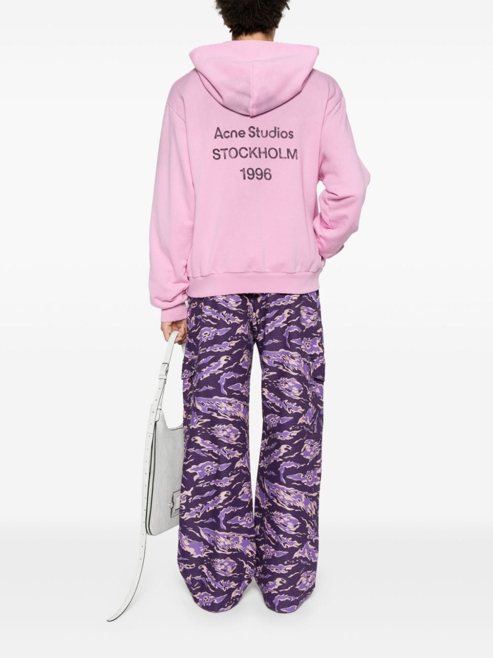 logo-print distressed hoodie - 2