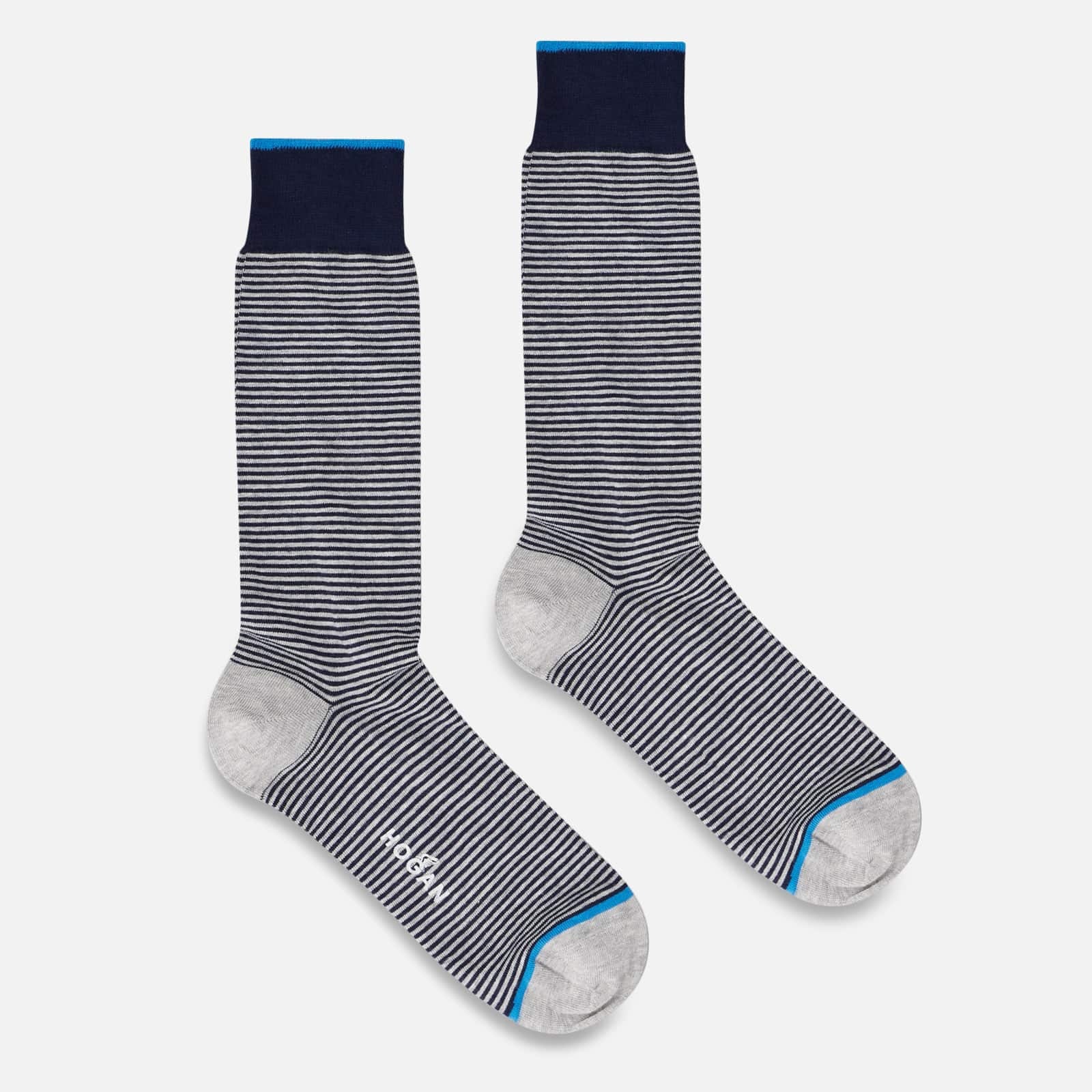 Micro Stripes Socks Grey Blue - 1