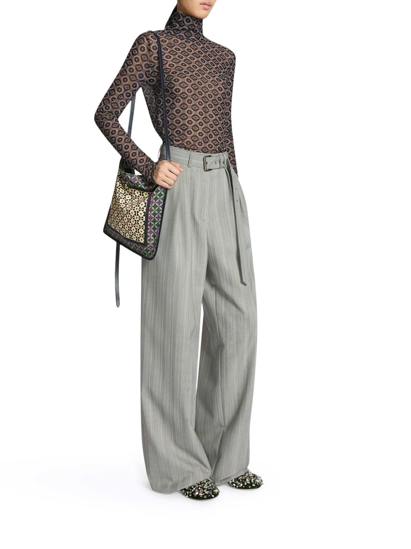 HIGH NECK T-SHIRT WITH PRINT - 4