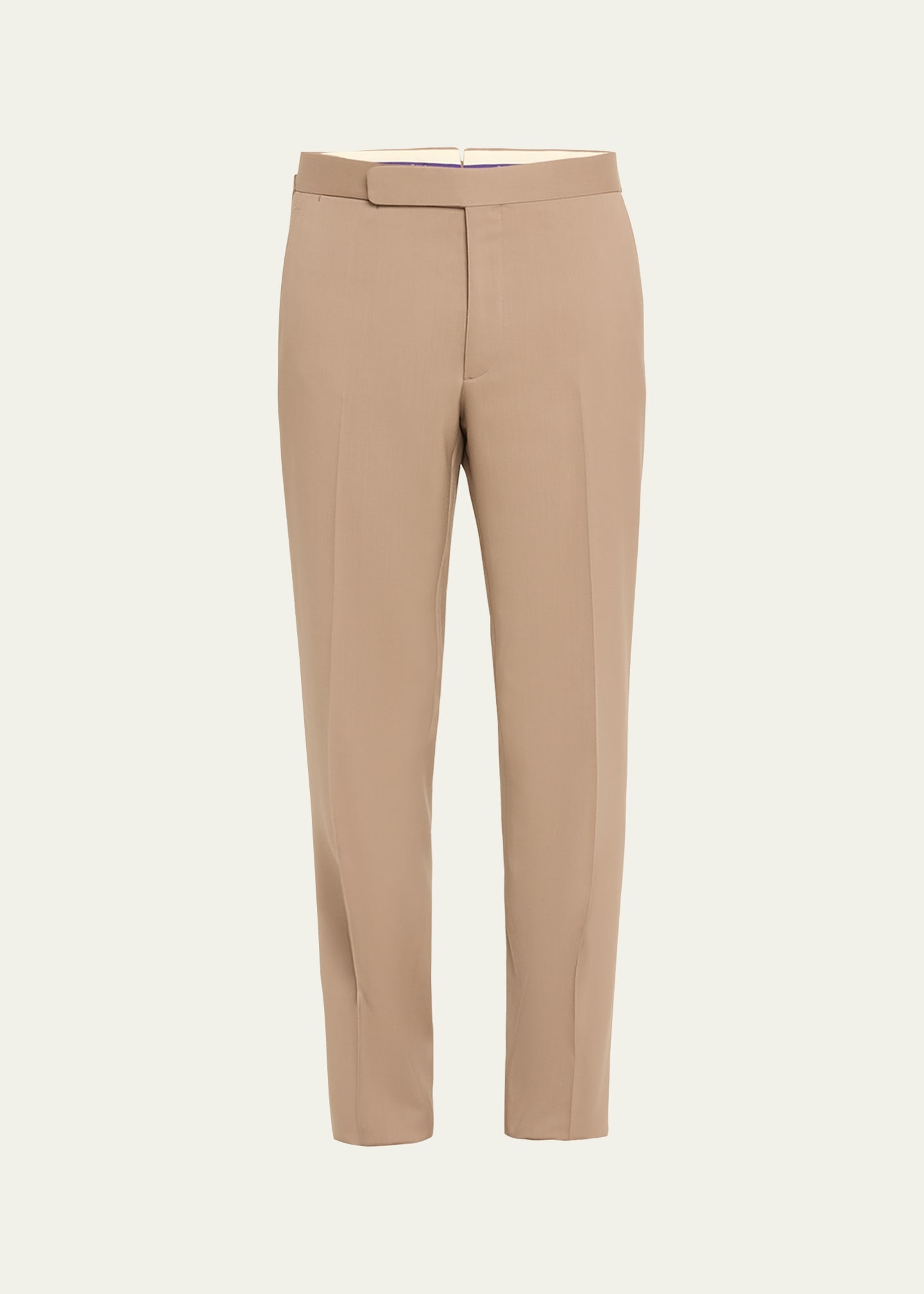 Men's Gregory Flat-Front Wool Gabardine Trousers - 1
