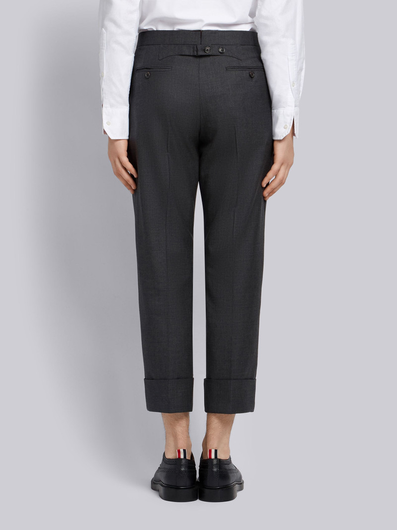 Dark Grey Super 120's Twill Wide Lapel Two-piece Suit and Tie 5