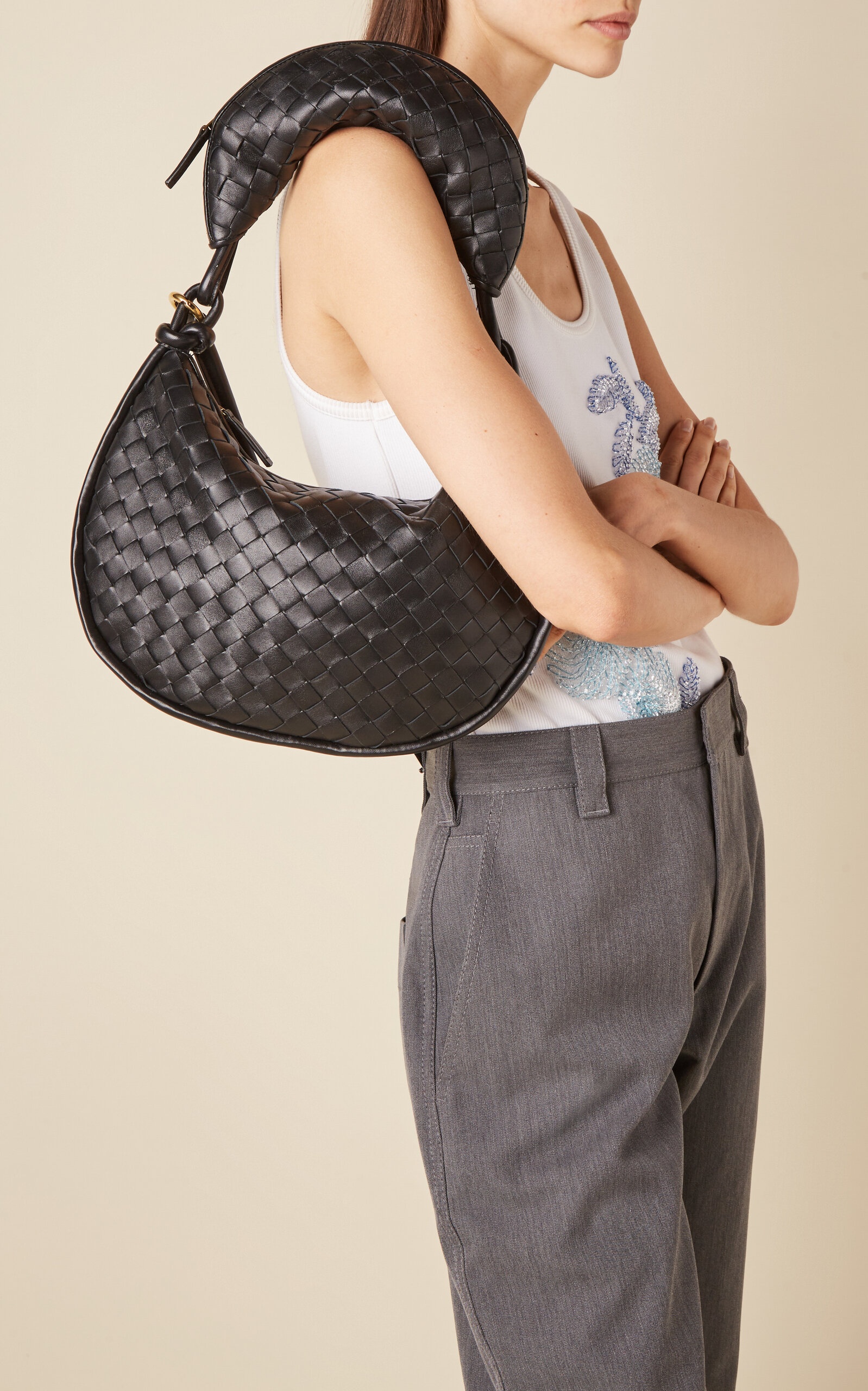 Bottega Veneta Medium Gemelli Intrecciato Leather Shoulder