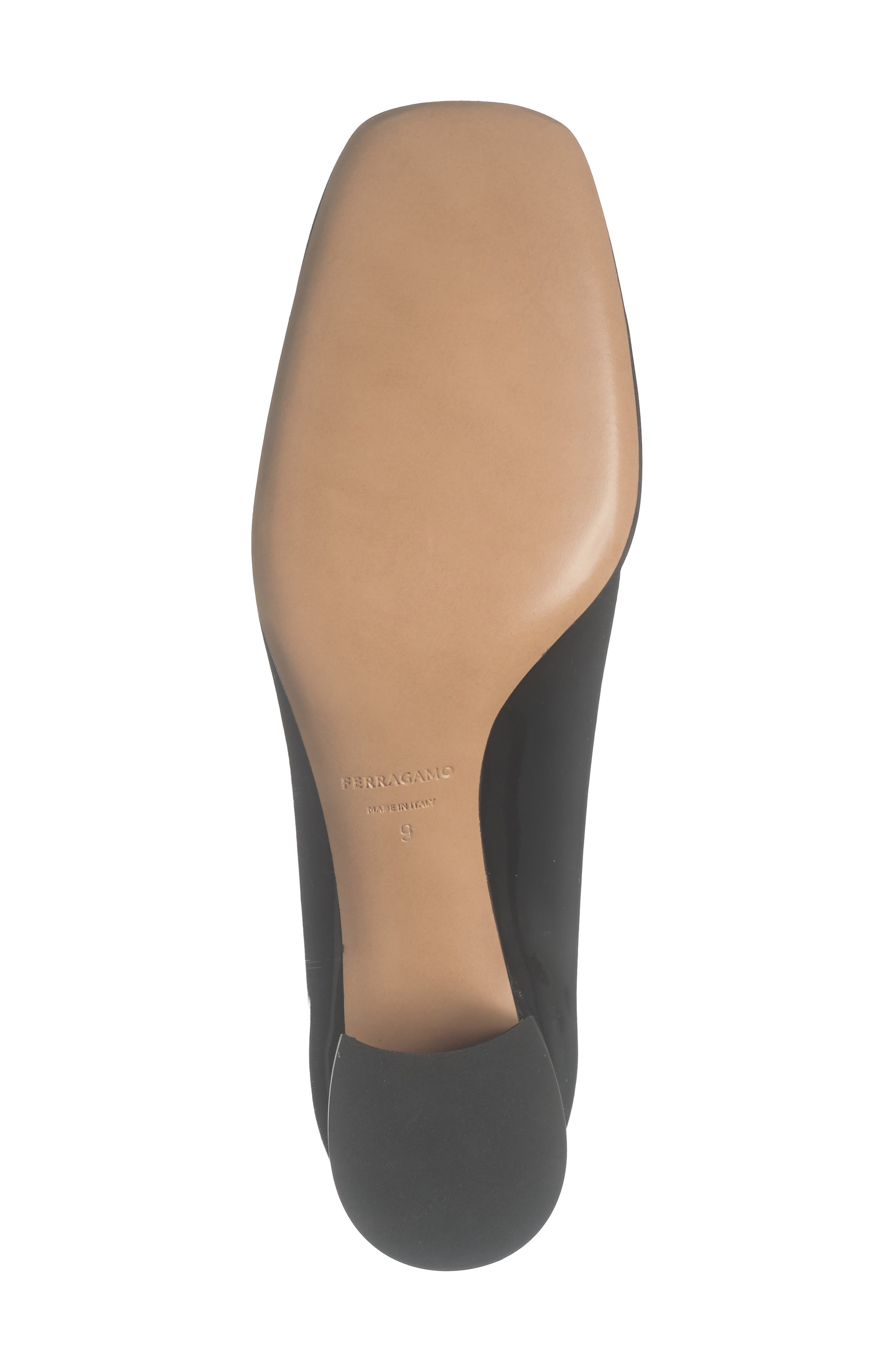 FERRAGAMO Mara Gancio Block Heel Pump in Nero at Nordstrom - 6