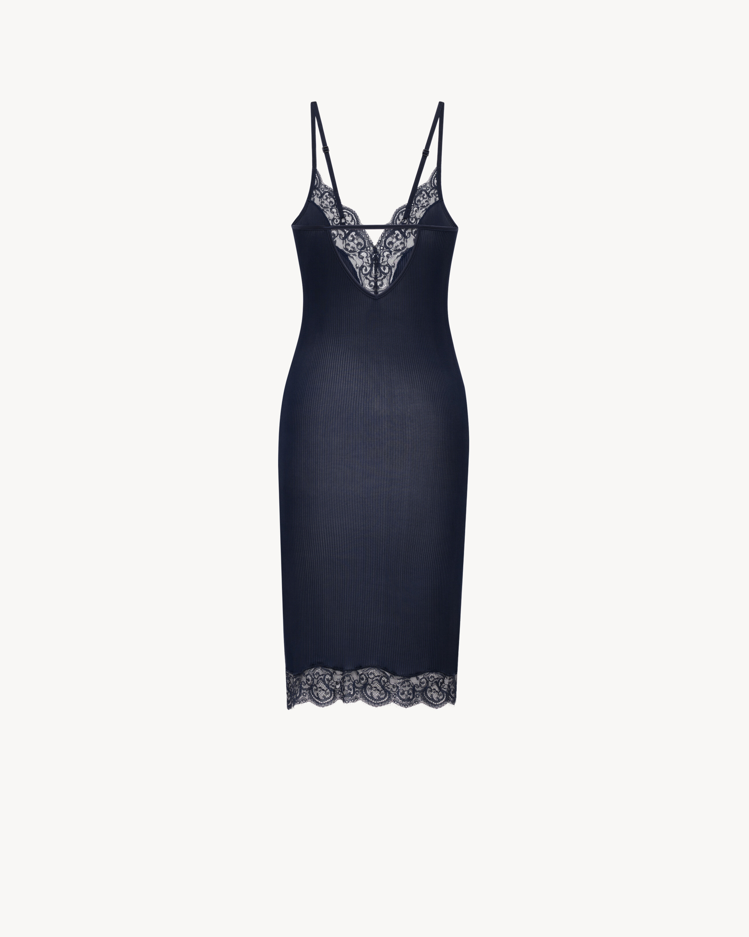 LACED SLIP DRESS IN SILK JERSEY - 2
