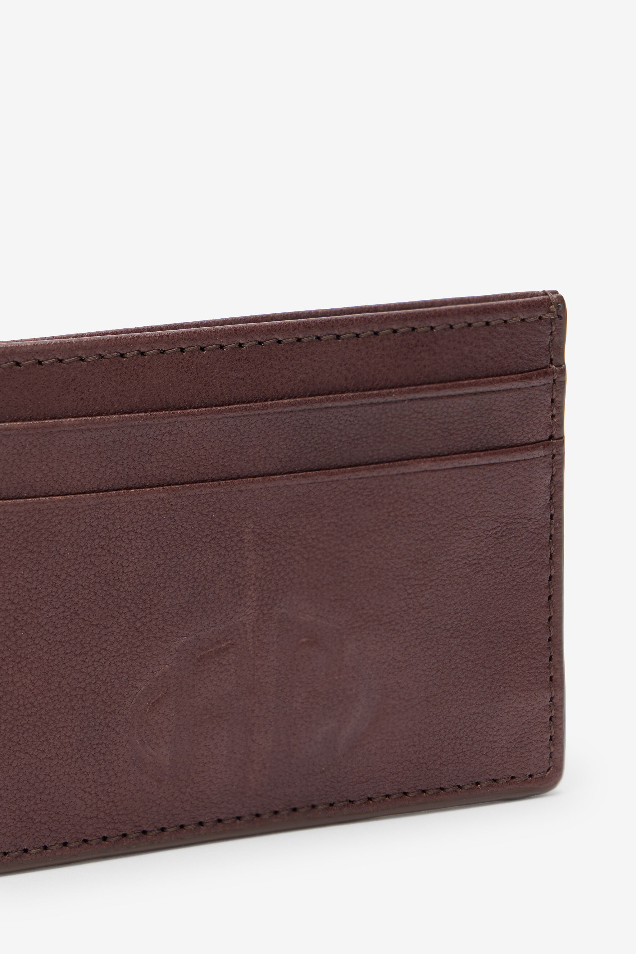 Vintage Leather Flat Card Holder - 3