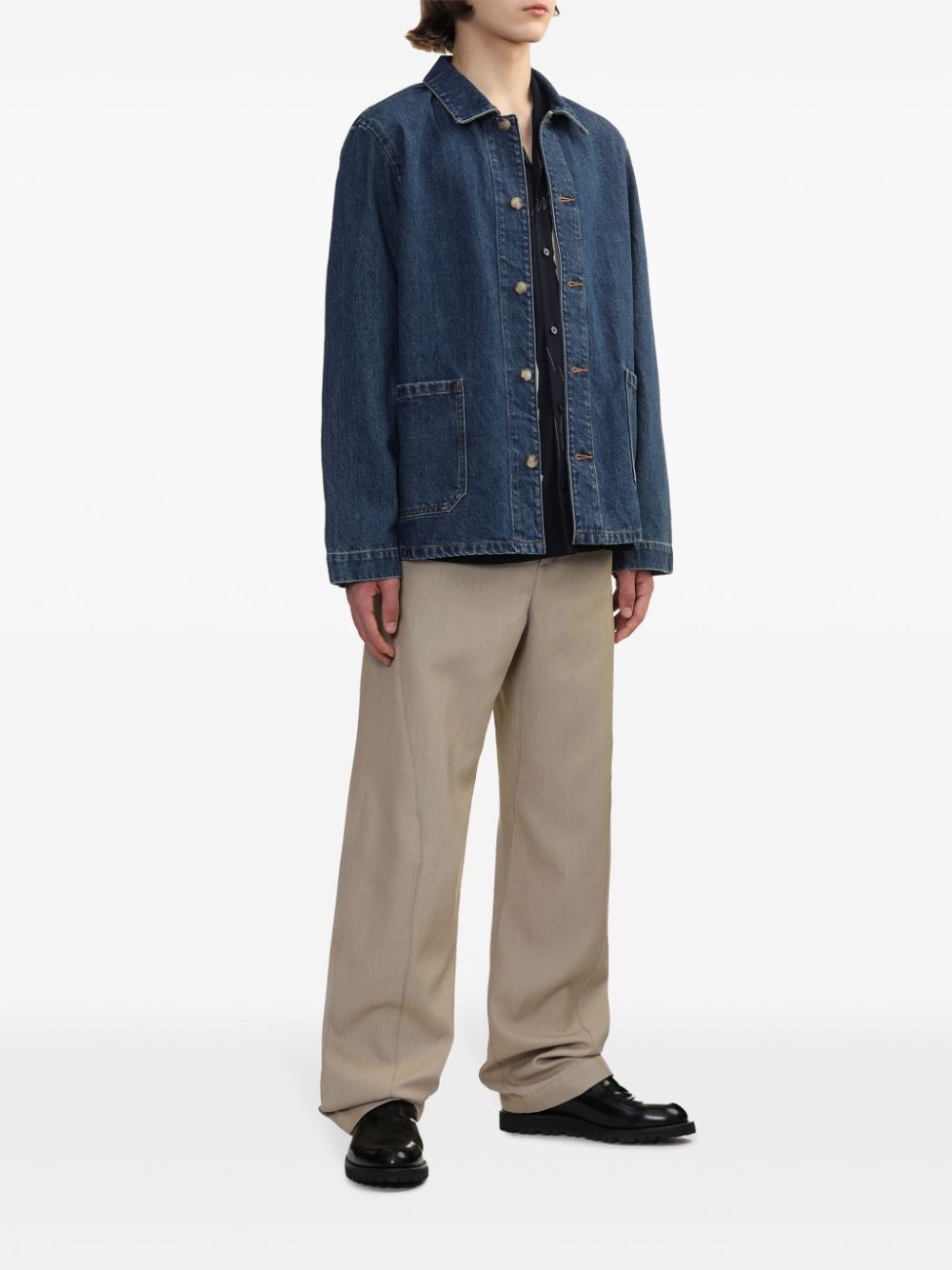 buttoned denim jacket - 2