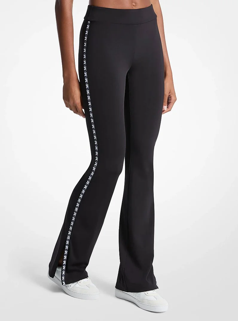 Logo Tape Flared Leggings - 1