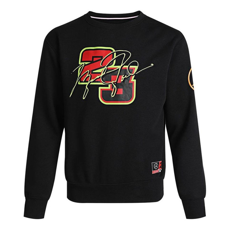 Air Jordan Basketball Print Digital Crewneck Pullover Fleece Sweatshirt For Men Black DD3877-010 - 1