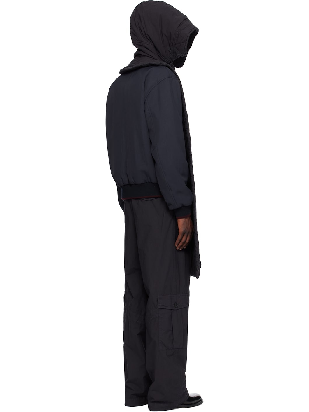 Navy Hooded Cotton Vest - 3