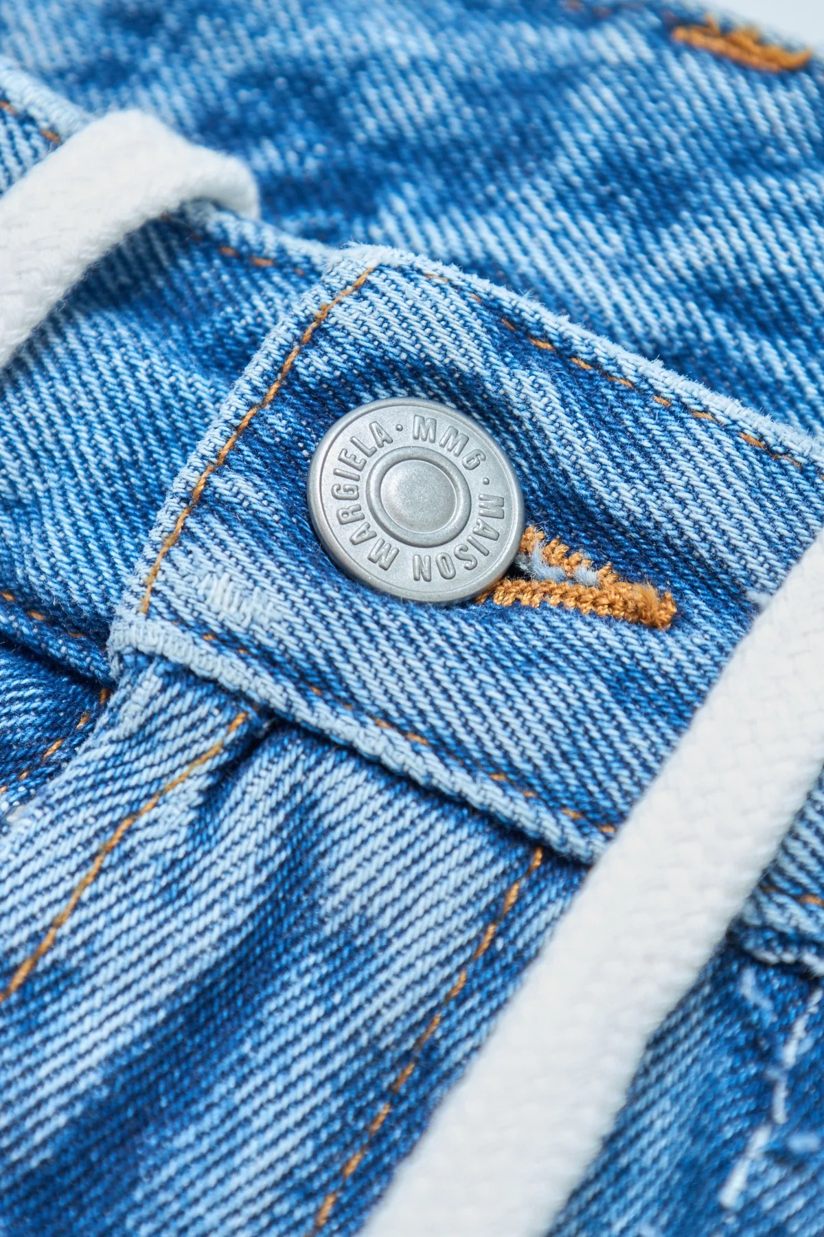 MM6 Blue Denim With Front Seam Medium Blue - 3