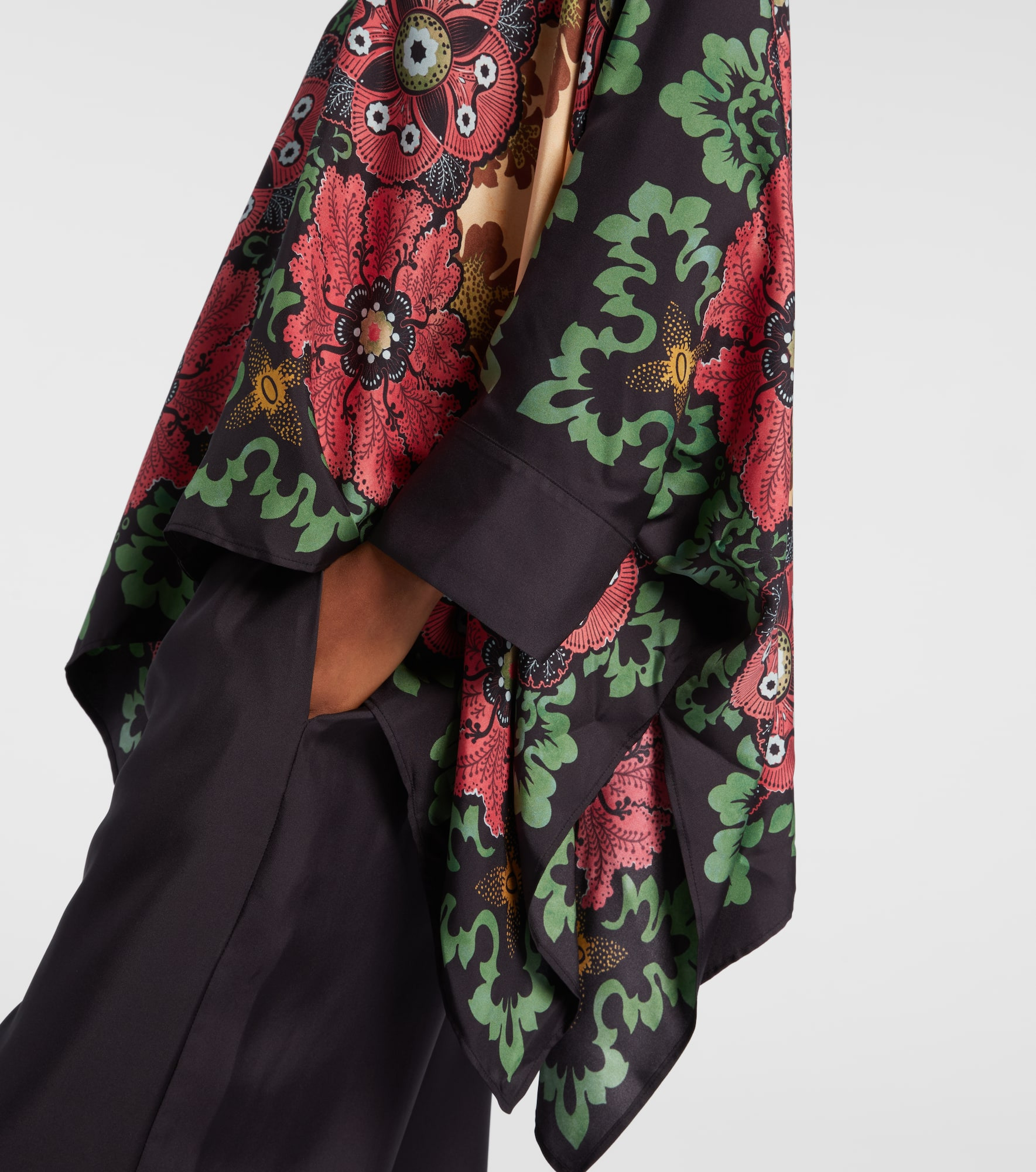 Foulard printed silk twill shirt - 5