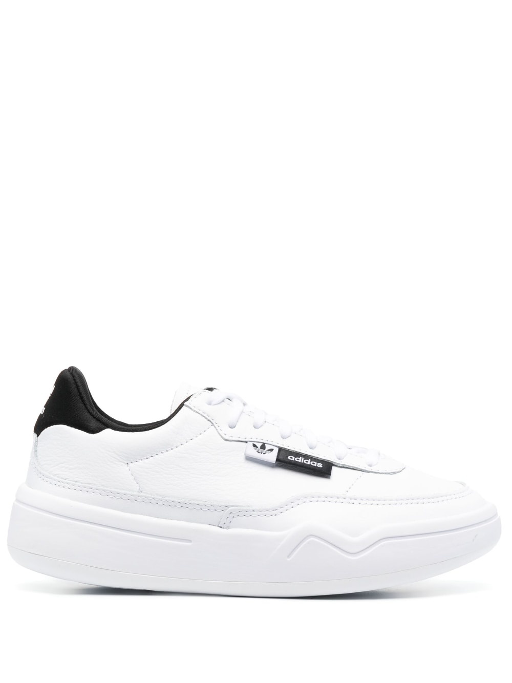 low-top chunky leather sneakers - 1