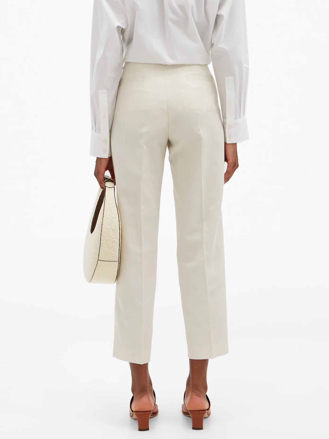 Raphaelle cropped cotton-blend gabardine trousers - 5