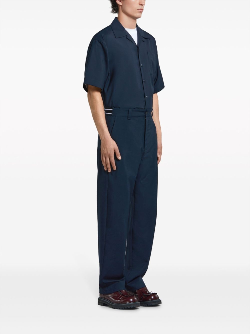 camp-collar virgin wool shirt - 2