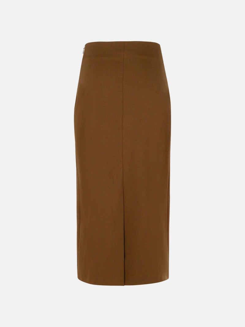 Loulou de Saison 'SAMOS' BROWN VIRGIN WOOL SKIRT outlook
