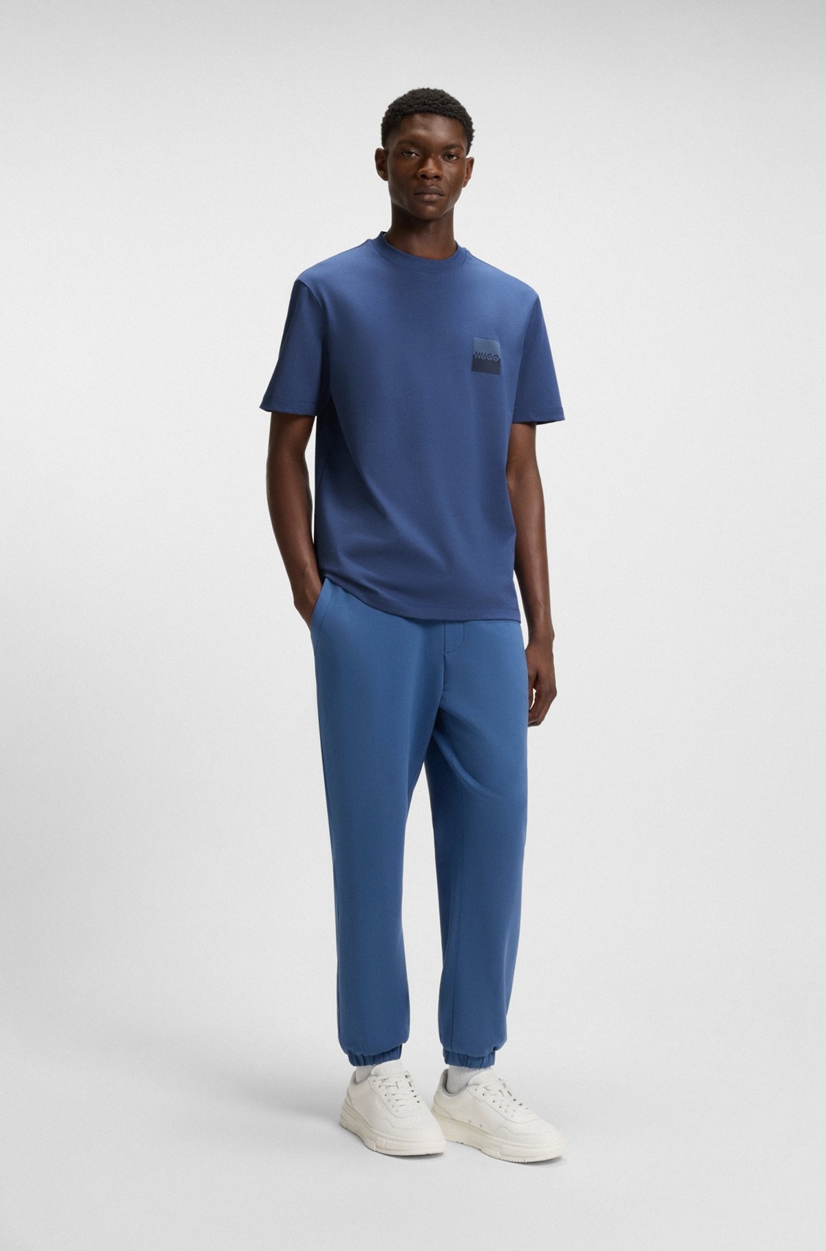 RELAXED-FIT T-SHIRT IN COTTON WITH SPLIT LOGOS - 4
