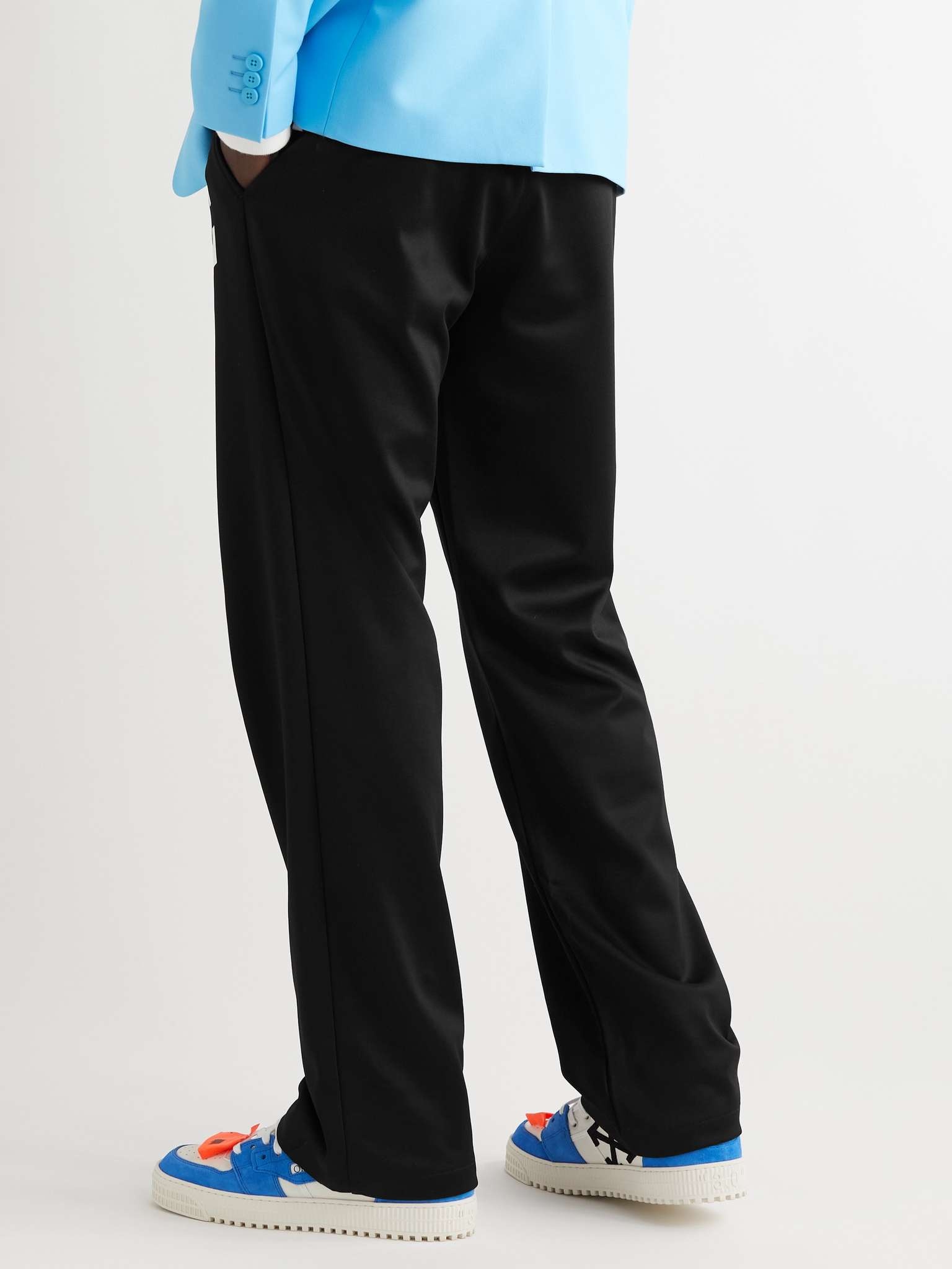 Straight-Leg Logo-Print Satin-Jersey Sweatpants - 5