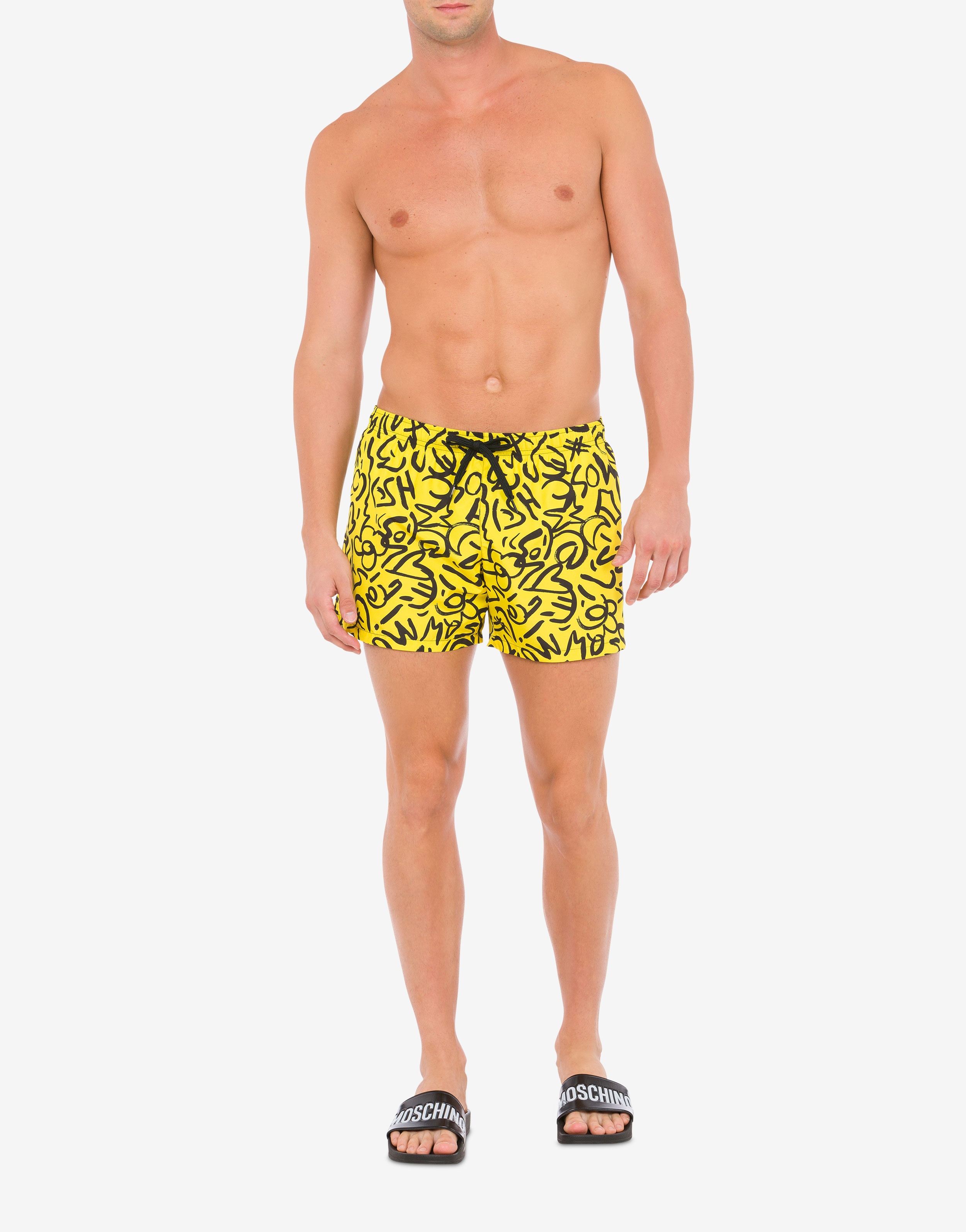 SCRIBBLE PRINT SWIM TRUNKS - 2